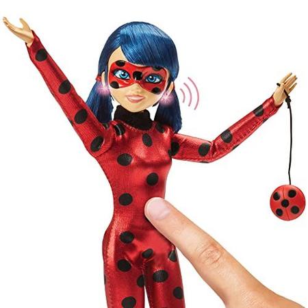 Talk and Sparkle 10.5 Ladybug Deluxe Doll com luzes e sons