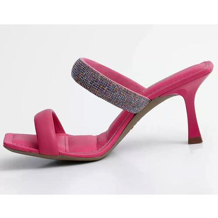 Imagem de Tamanco Dakota Strass Salto Fino Feminino - Rosa Pink