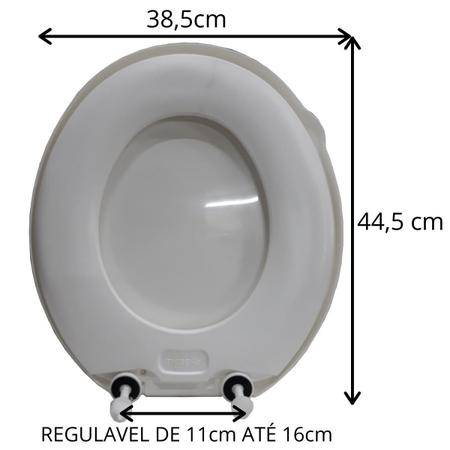 Imagem de Tampa De Vaso Almofadado Assento Sanitario Oval Universal Branco