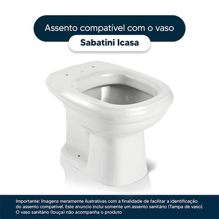 Imagem de Tampa De Vaso Com Amortecedor Sabatini Preto para Bacia Icasa