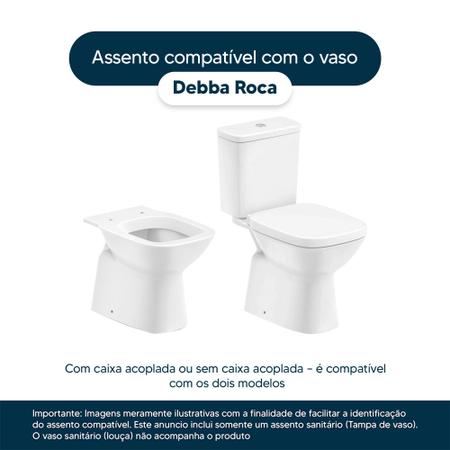 Imagem de Tampa de Vaso Debba Branco Para Bacia Roca