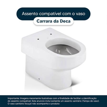 Imagem de Tampa de Vaso Sanitário com Amortecedor Carrara Cinza para bacia Deca