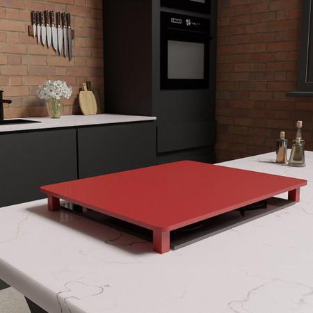 Imagem de Tampa para Cooktop 5 Bocas 73 x 46 cm Brastemp Madeira MDF Laqueado - Vermelho