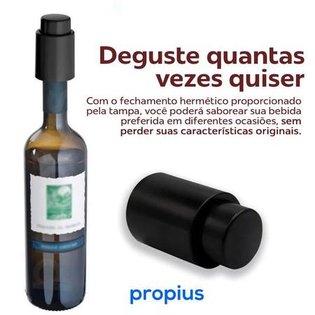 Imagem de Tampa Seladora A Vácuo Garrafa Vinho Fechamento Hermético Portátil Profissional Manual Vedação Preservação Rolha