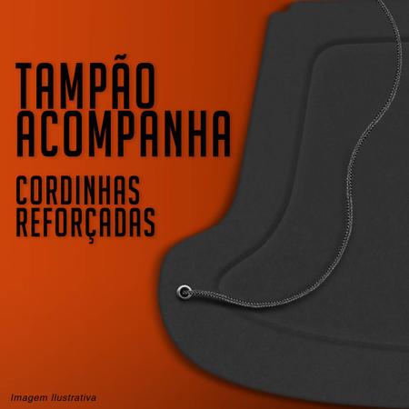 Imagem de Tampão Porta Malas Kicks 2016 a 2021 PCD Carpete Preto Furo 6x9 Bagagito + Cordinha