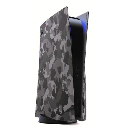 Imagem de Tampas do Console Playstation 5 Gray Camouflage Original Sony Capa Camuflado
