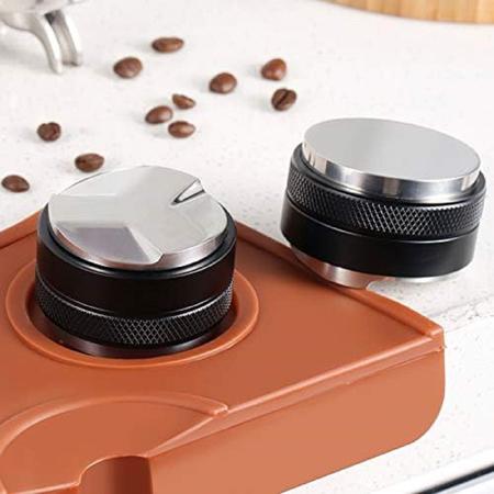 Imagem de Tamper de café Compactador distribuidor ajustável duplo para cafeteira Expresso 53mm em Inox