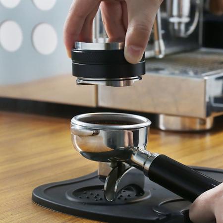 Imagem de Tamper de café Compactador distribuidor ajustável duplo para cafeteira Expresso 53mm em Inox