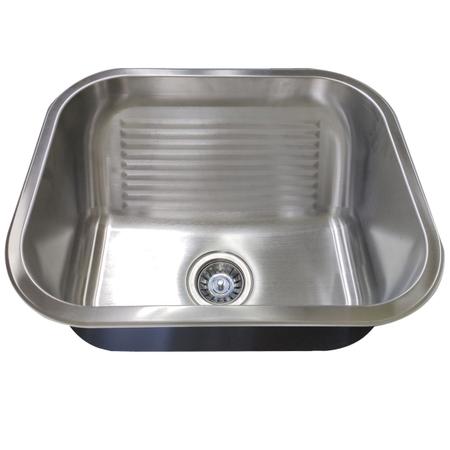 Imagem de Tanque Lavanderia 30 Litros Aço Inox Lava Roupa Tecido Aço Inox Valvula Sifao Lavabo Lavanderia Varanda Tanquinho