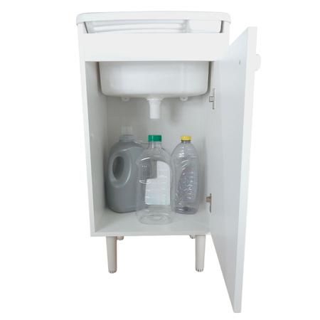 Imagem de Tanque Plástico 22 litros Para Lavar roupas com Gabinete MDF
