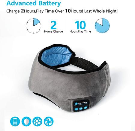 Tapa Olho Máscara De Dormir Com Fone De Ouvido Bluetooth Embutido - Enjoying  - Máscara de Dormir - Magazine Luiza