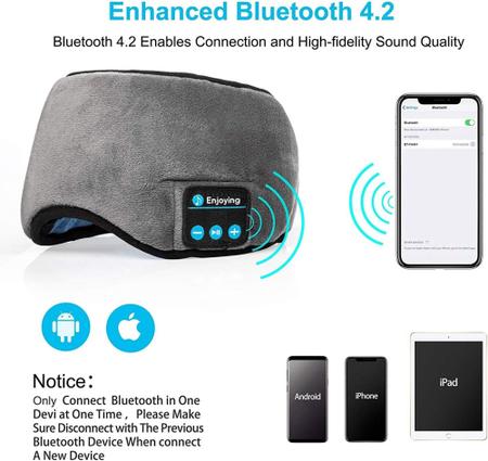 Enjoying® - Máscara de Dormir com Fone de Ouvido Bluetooth - Hot'Express®