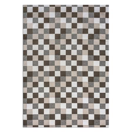 Imagem de Tapete Antiderrapante em Tecido Jacquard com Látex 1,35 m x 2,00 m Pixel Caramelo