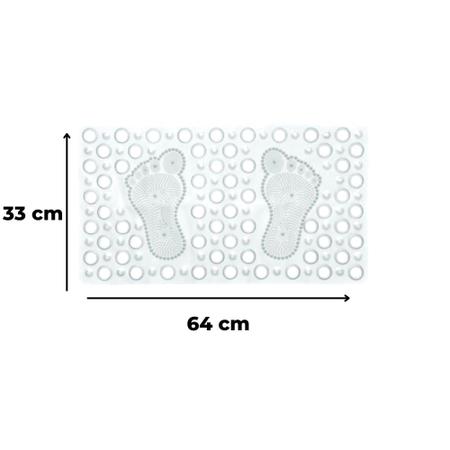 Imagem de Tapete Antiderrapante Para Banheiro Box Chuveiro Pé Ventosa Silicone
