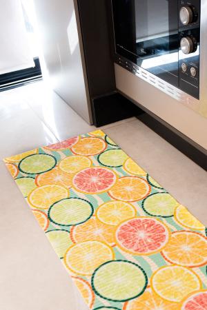 Imagem de Tapete Antiderrapante Tropical 43cm x 65cm Citrico Kapazi Estampado