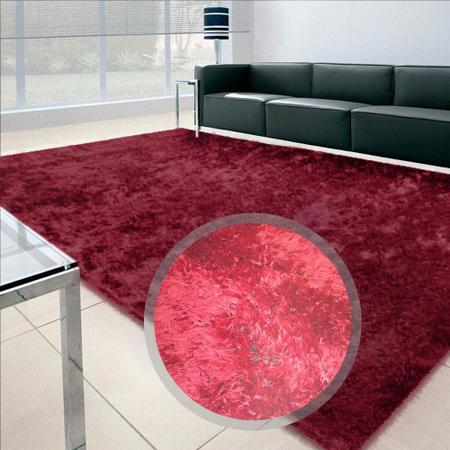 Imagem de Tapete Apolo Prata Textil Retangular 200x250cm Vermelho