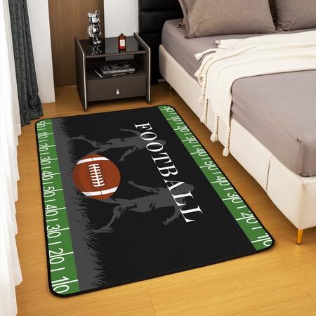 Imagem de Tapete Area jejeloiu Football Rugby Sports 100x150cm marrom verde