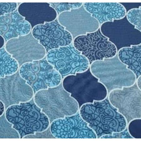 Imagem de Tapete azul estampado turquia 60cm casa muito mais limpa