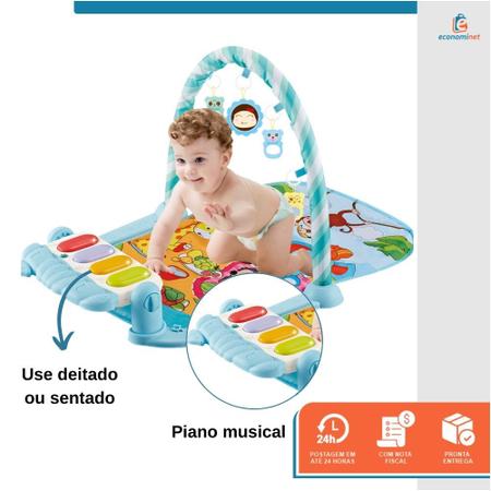 Imagem de Tapete Bebê Mobile Musical Melodia Baby Style Animais Tatame Infantil Portátil Termico Musical Piano Ginásio Atividades Educativo Interativo