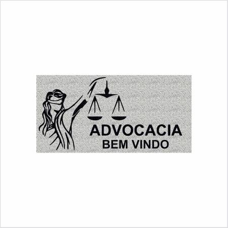 Tapete capacho advocacia 80x40 fundo prata - ZAP TAPETES Imagem de Tapete capacho advocacia 80x40 fundo prata