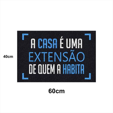 Imagem de Tapete Capacho CASA EXTENSÃO DE QUEM A HABITA 60x40 Entrada