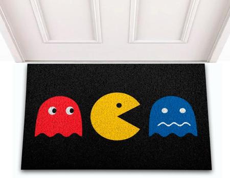 Imagem de Tapete Capacho de Porta Decorativo Divertido Jogo Game Pacman