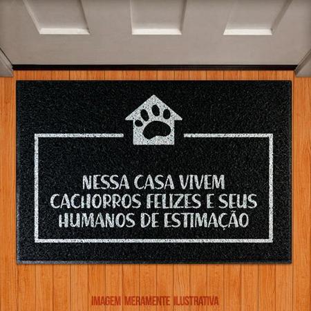 Imagem de Tapete Capacho - Nessa Casa Vivem Cachorros Felizes