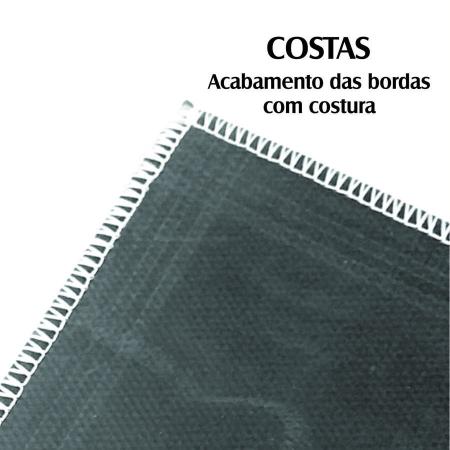 Imagem de Tapete Capacho Personalizado Corações Brancos, Fundo Azul