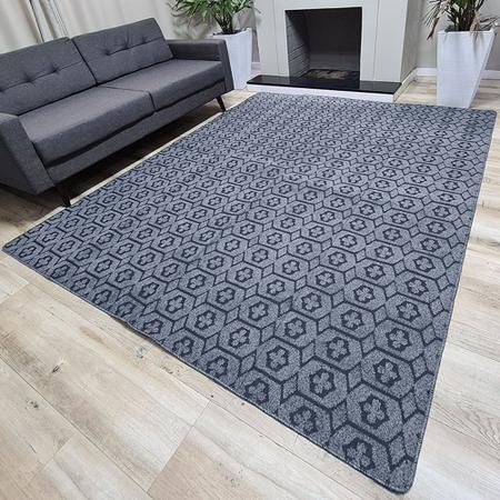 Imagem de Tapete Carpete Sala Quarto Elegante Geométrico 1,00 X 1,50