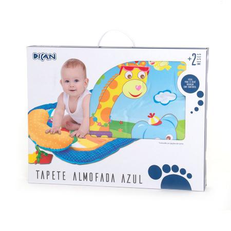 Imagem de Tapete Com Almofada Para Bebês Azul Dican