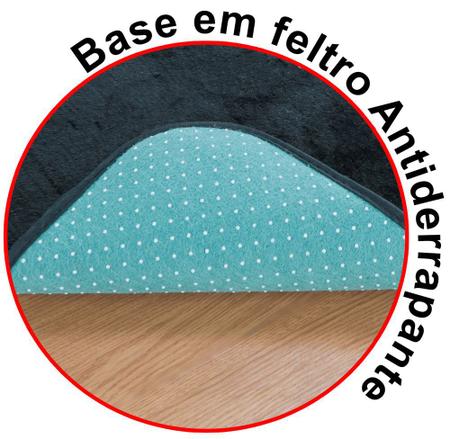 Imagem de Tapete com Antiderrapante Big Formato Coroa - 116cm x 90cm - Royal