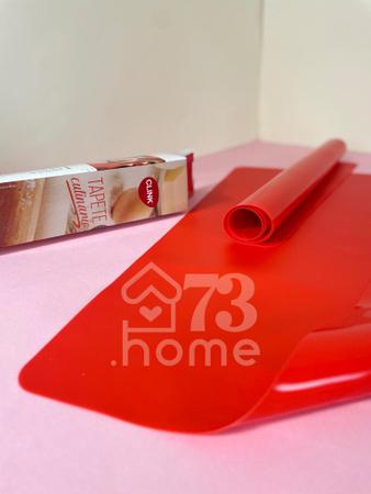 Imagem de Tapete Culinário Em Silicone antiaderente para salgados, doces 40 Cm X 30 Cm Vermelho
