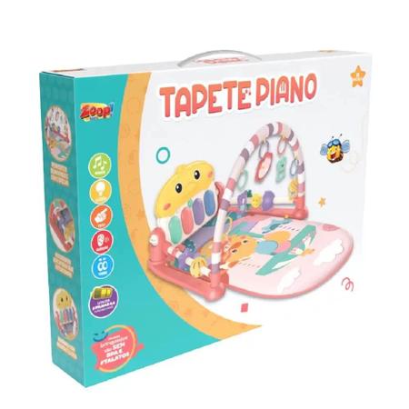 Tapete de Atividades Bebe Piano Musical Infantil Som e Luzes Divertidas  Menina Com Mobiles - Baby&Kids