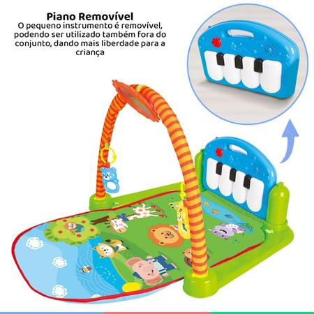 Tapetinho Piano Infantil Bebê Musical Fazendinha Colorido