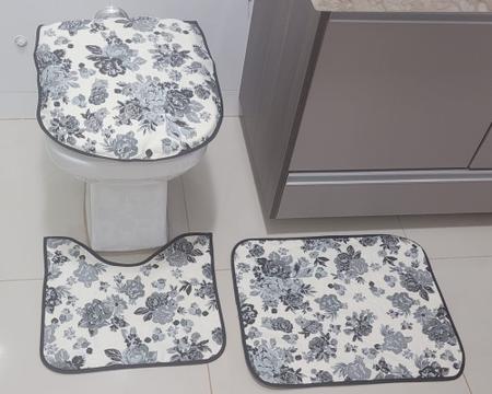 Imagem de Tapete de banheiro antiderrapante 3 peças