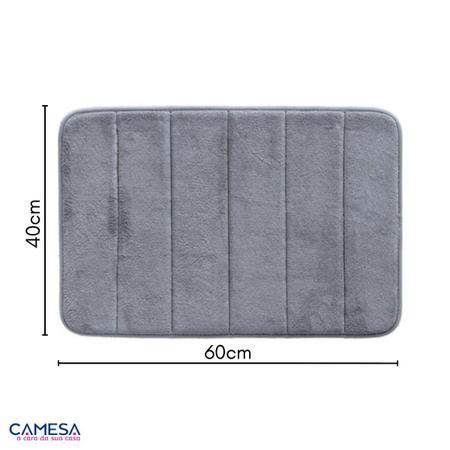 Imagem de Tapete de Banheiro Super Soft Antiderrapante 60x40cm - Absorvente e Macio - Camesa