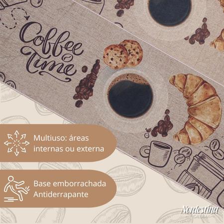 Imagem de Tapete de Cozinha Bistrô Coffee Time Jolitex