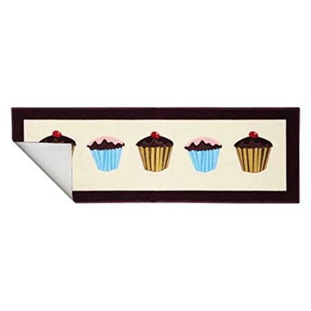 Imagem de Tapete de Cozinha Vizapi Cupcake 40x120 cm Multicolorido