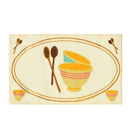 Imagem de Tapete de Cozinha Vizapi Utensilios 50x80 cm Multicolorido