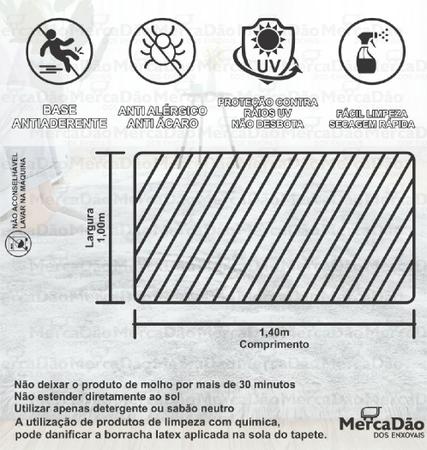 Imagem de Tapete de Jacquard Geométrico 1,00 x 1,40 Ladrilhado Azul Royal