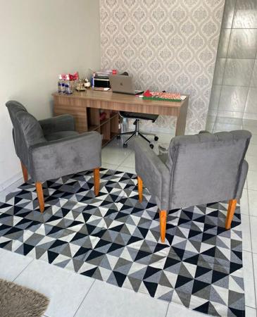 Tapete de Jacquard Geométrico 2,00 x 1,40 Preto e Branco Moderno - Casa Pedro Imagem de Tapete de Jacquard Geométrico 2,00 x 1,40 Preto e Branco Moderno