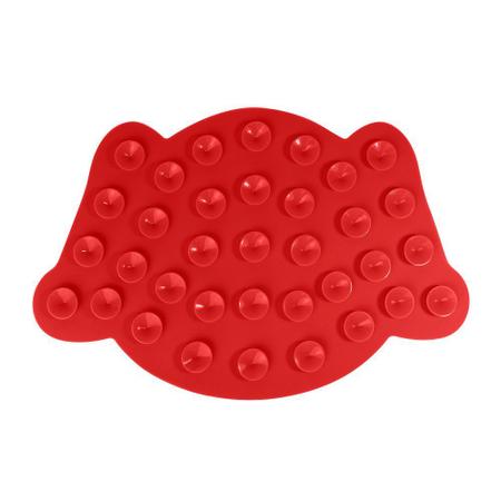 Imagem de Tapete de lamber cachorrinho de silicone vermelho p/ cães