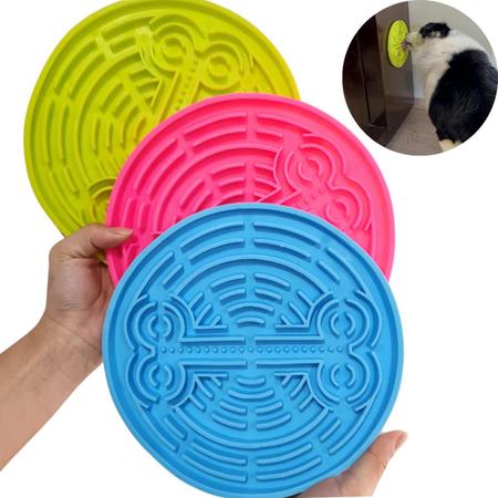 Brinquedo interativo Labirinto Pet Games Comedouro Lento Pet Tapete de  lamber com ventosa para cachorro e gato