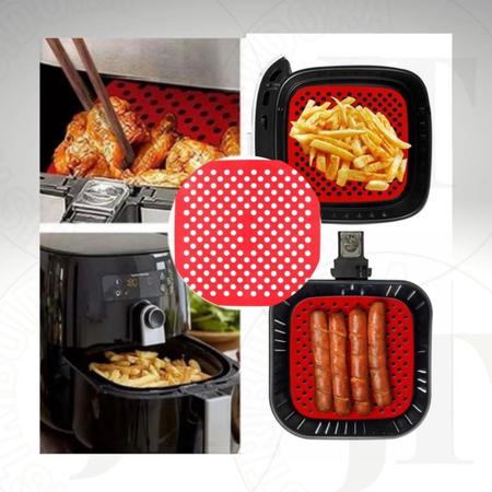 Imagem de Tapete de Silicone Quadrado para Air Fryer Antiaderente 19cm- HAUSKRAFT