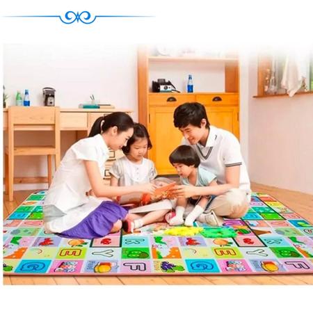 Imagem de Tapete Educativo Infantil 99 toys 200 x 180cm Dupla Face