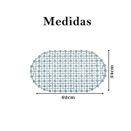 Imagem de Tapete emborrachado com ventosas para box banheiro banho 2un