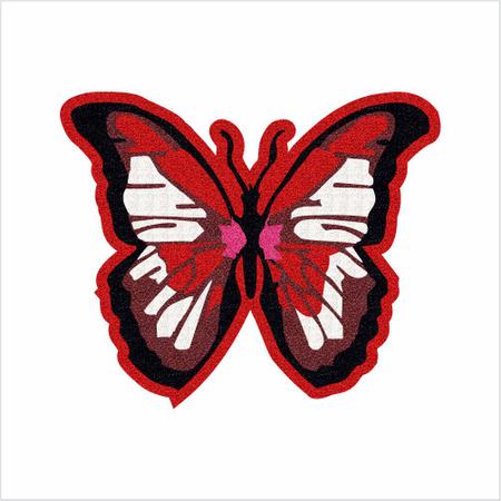 Imagem de Tapete formato borboleta muito legal e divertido de muito decorativo.