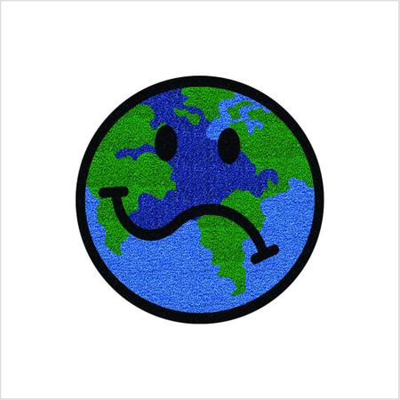 Imagem de Tapete formato planeta terra, divertido e tematico.
