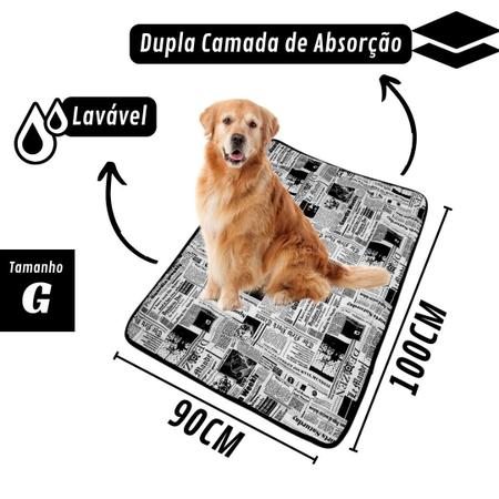 Imagem de Tapete Higiênico Lavável para Cachorro Grande Jornal