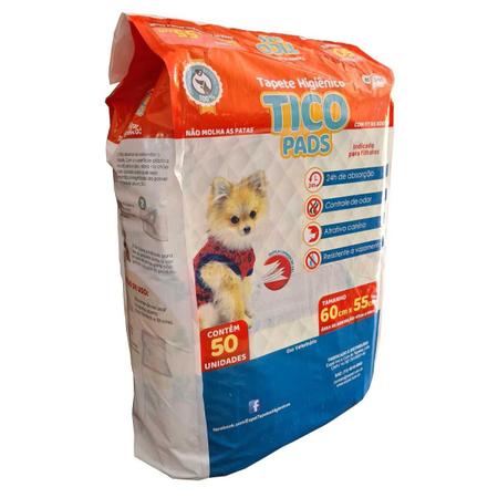 Imagem de Tapete Higiênico Pet para cães Tico Pads 60x55 50 Unidades